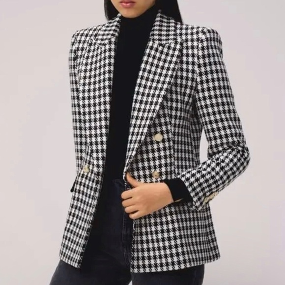 Zara Houndstooth Blazer (S) - Picture 3 of 3